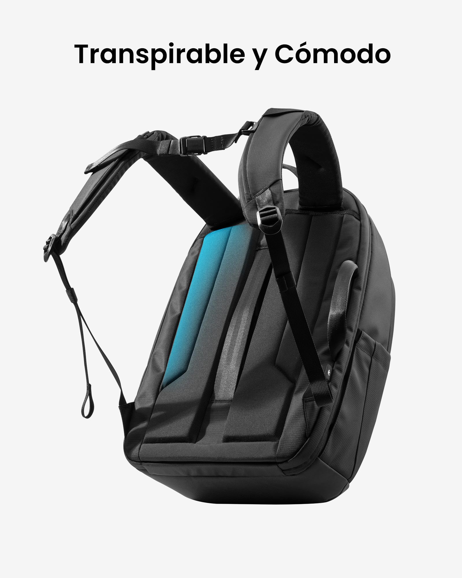 tomtoc Mochila Portatil 26L, Mochila de Trabajo Hombre Mujer Ligera para PC Ordenador 15,6-16 Pulgadas, TSA-Friendly Mochila de Viaje Resistente a Salpicaduras, Ideal Para Negocios y Fines de Semana