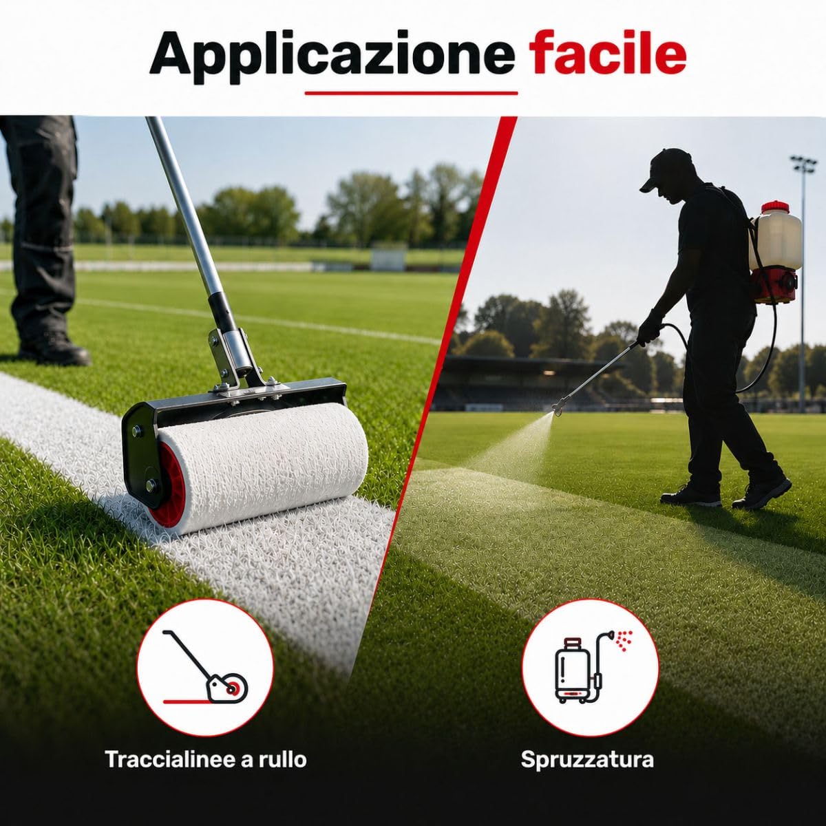 Pittura per campi da calcio - TRACE SPORT - 15 kg Bianco - ARCANE INDUSTRIES