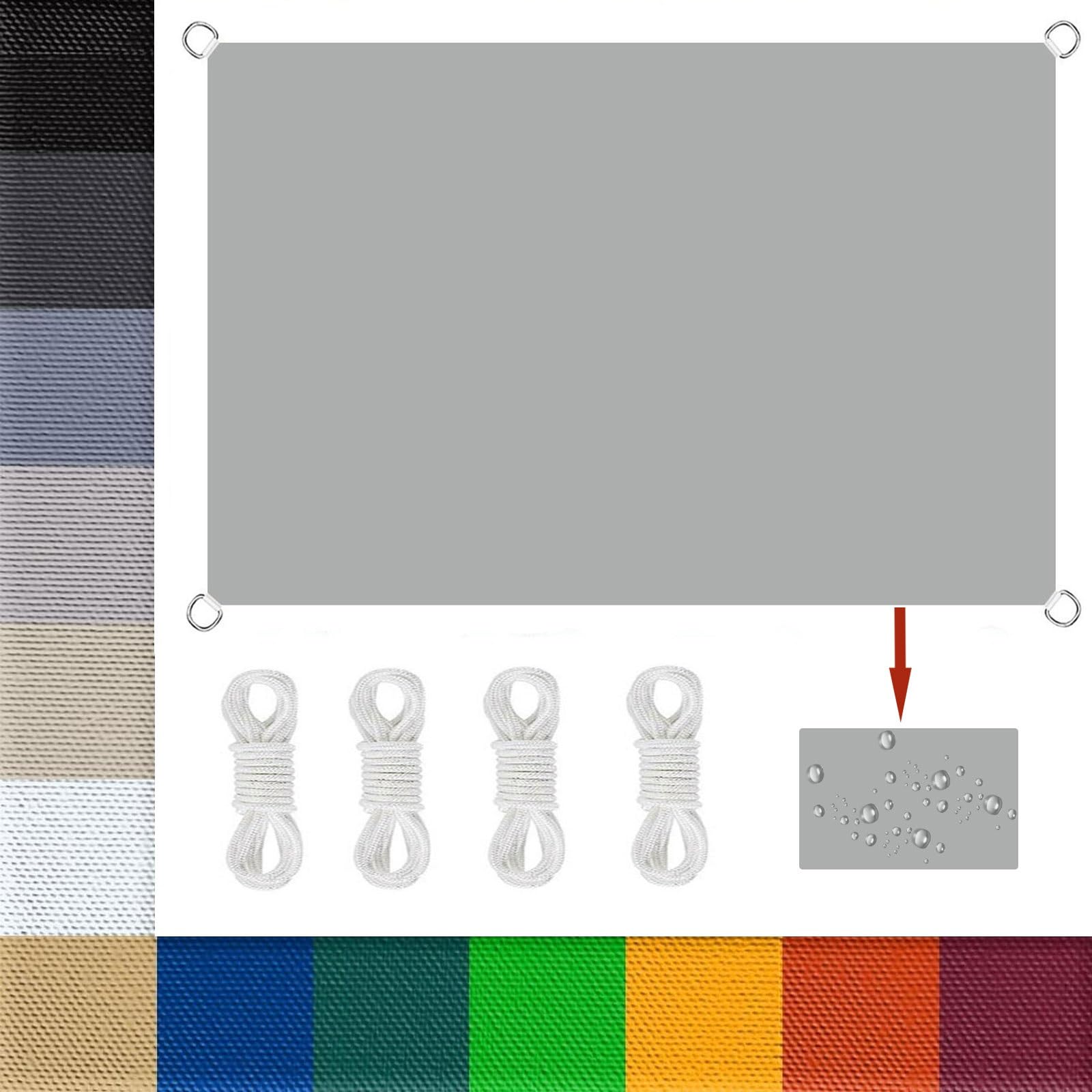 Toile ombrage imperméable 3x6 m pour stopper la chaleur et la pluie sur la terrasse