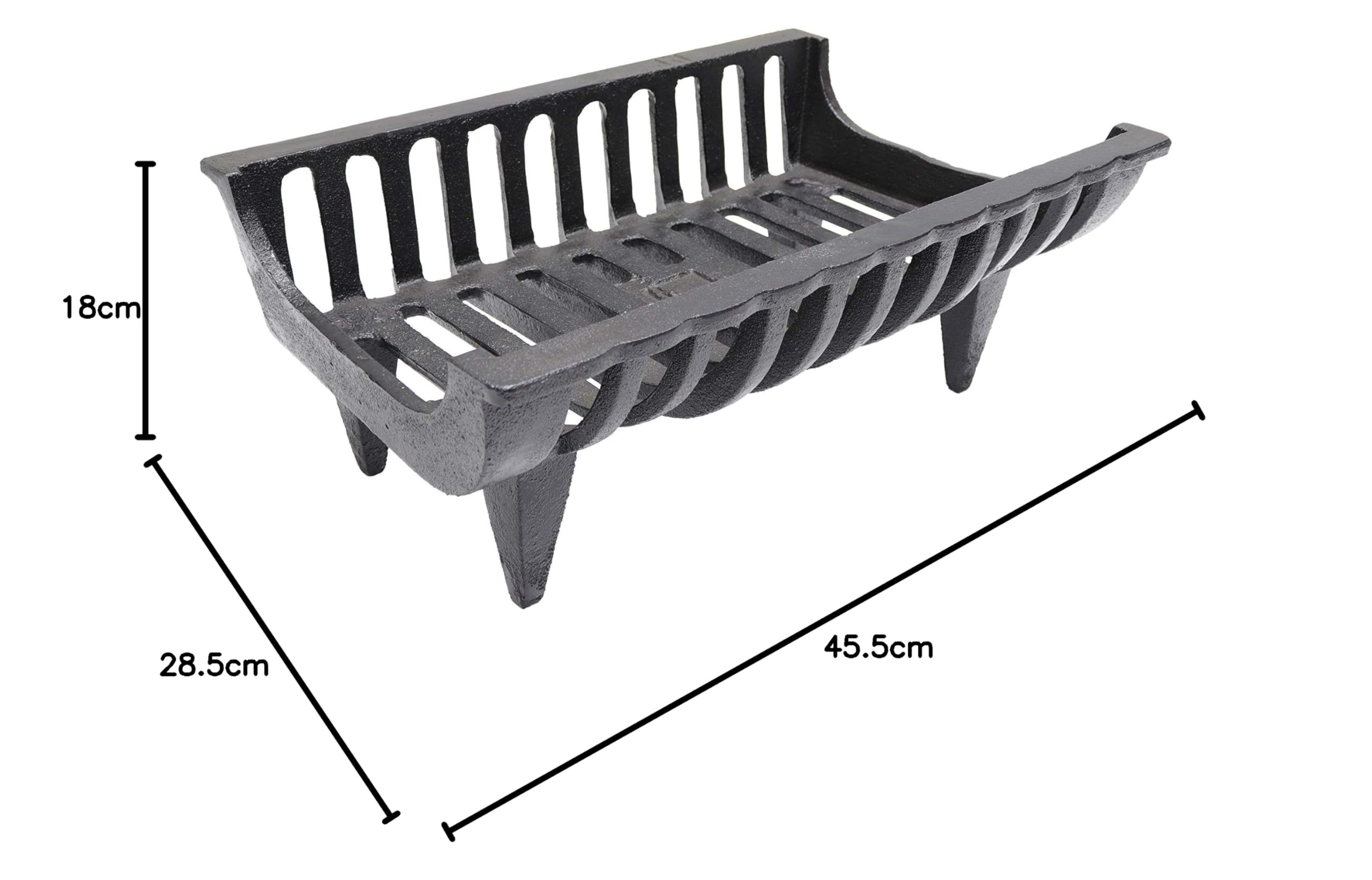 Fonderia Bongiovanni Quemador de leña de Interior, Soporte para leña, brasero, de Hierro Fundido, Modelo B04, para Chimenea y Estufa