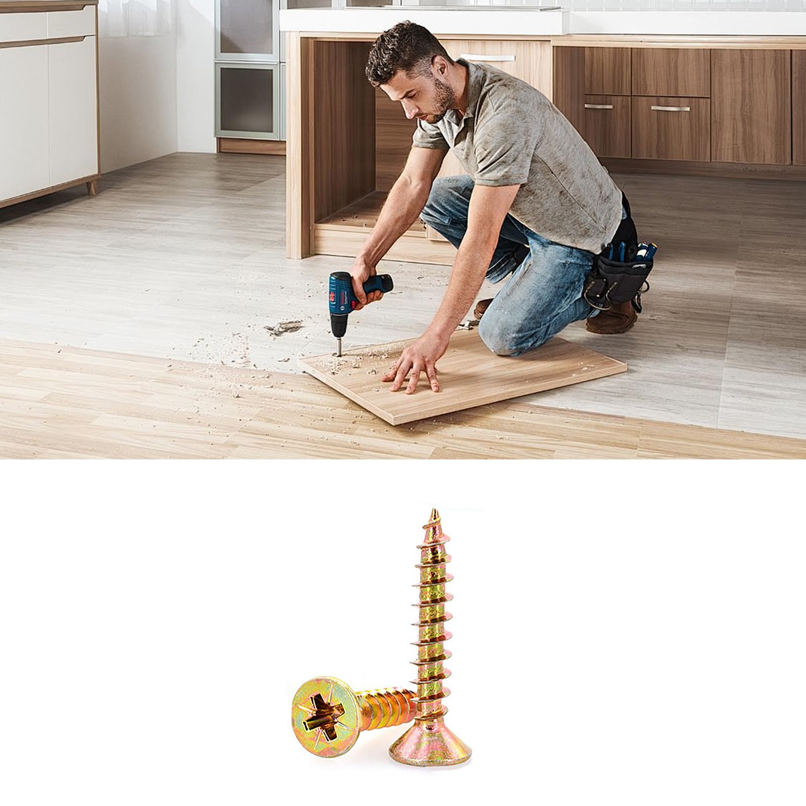 500Pcs 4mm Crosses Flat Head Tapping Screw Countersunk Head Wood Screws Pans Head Sheet Metal Screws Drywalls Nails