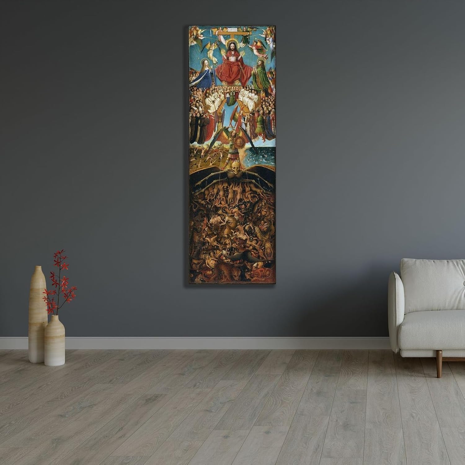 ArtDirect Crucifixion and Last Judgement diptych, right panel Custom Framed Art Print Giclee Print or Canvas Options with Various Sizes and Customization by van Eyck, Jan