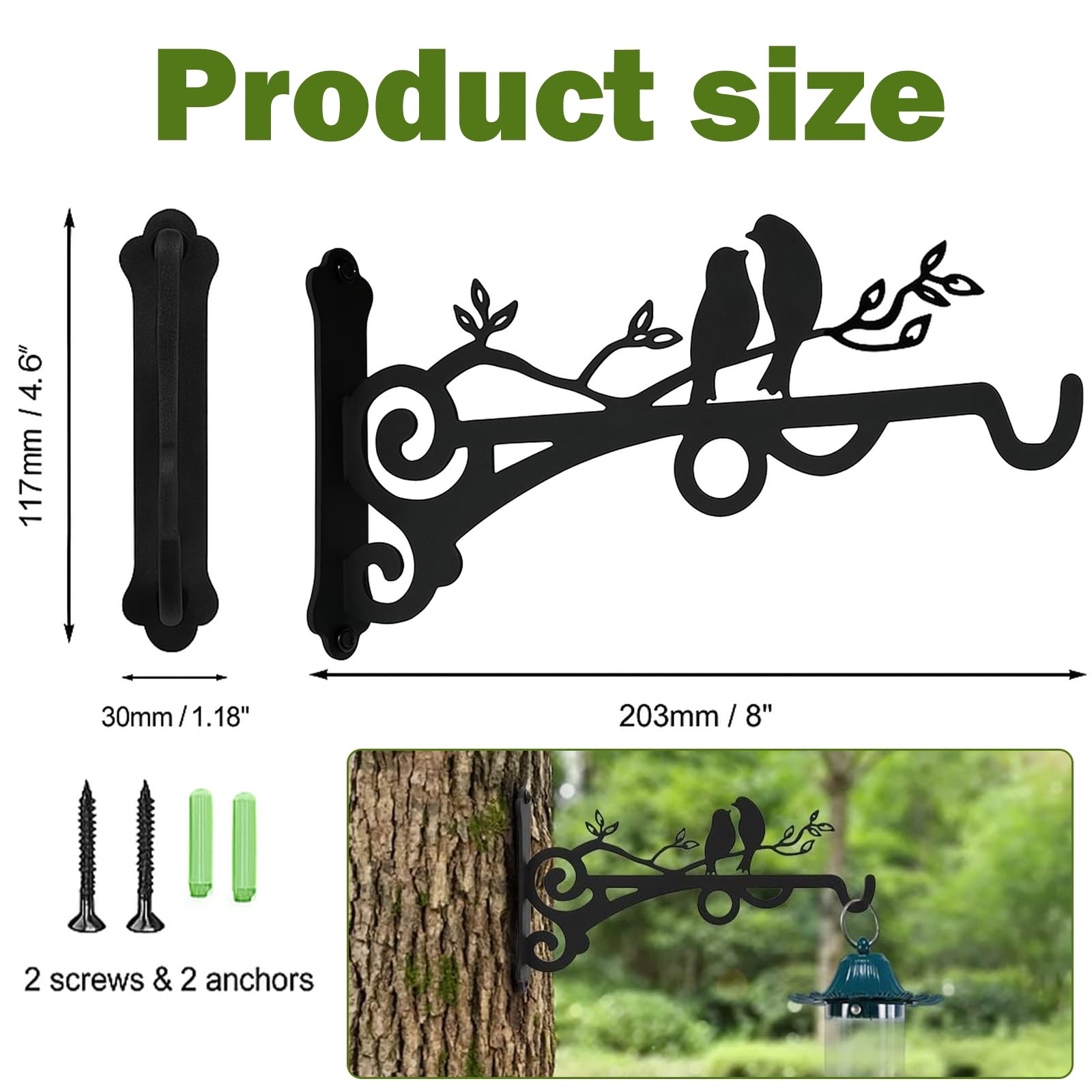 2 Pcs Supports Pliants Crochet Mural Pour De Plante Suspendu Équerre