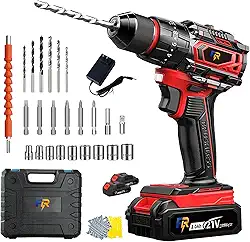 Parafusadeira e Furadeira de Impacto 21V Brushless, Furadeira Parafusadeira a Bateria 70Nm, Kit Super Completo com 2 Baterias 3.0Ah, Inclui Maleta - Perfeito para Reparos, Instalação e DIY