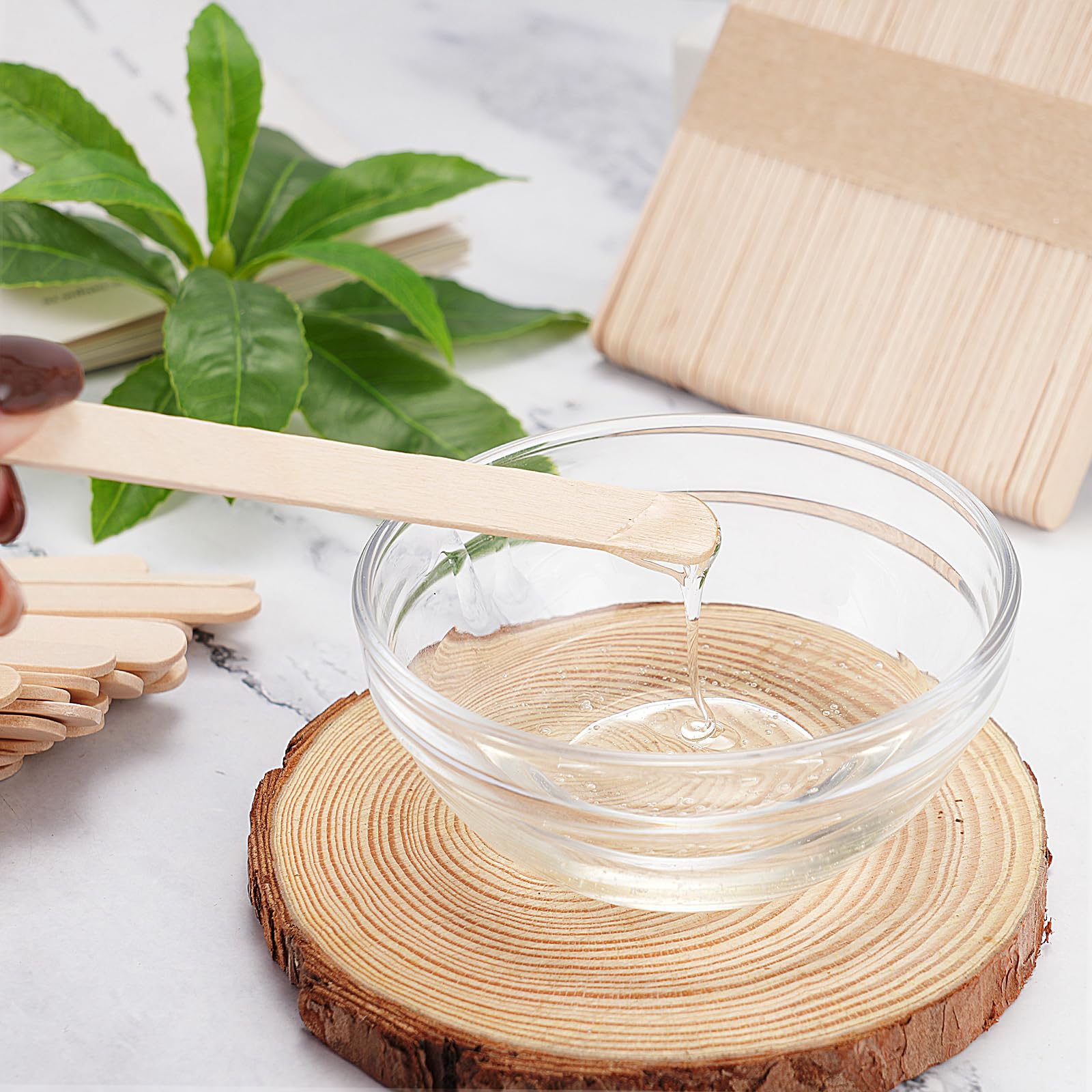 2400 palitos de paleta para manualidades, palitos de madera de 4.5 pies, palitos de madera natural para encerar, palitos de helado, depilación y suministros de encerado, manualidades de madera para