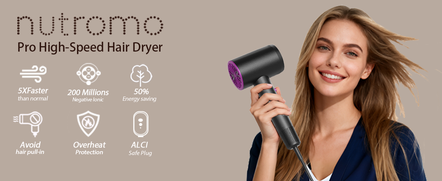 Amazon.com : Hair Dryer, 3 Min Fast Drying-110000 RPM Professional