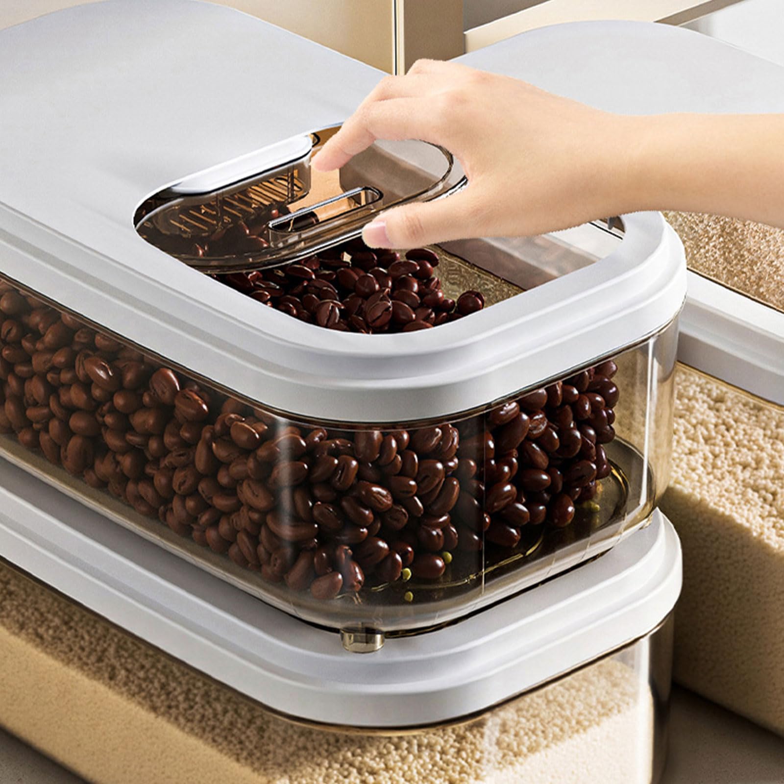 Contenitore per Cereali sigillato con Coperchio Scorrevole per Contenitore per Farina d ' Avena e Cibo per Animali Domestici