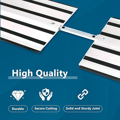 Miniatura 4 de Kit de conector de riel guía de sierra de riel de repuesto para sierra de pista Makita cortes largos compatible con guía de sierra de riel Festool y