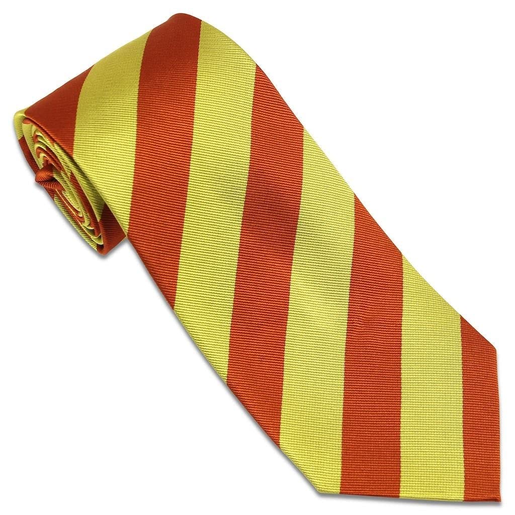 The Regimental Shop Men's Orange/Yellow The Regital Shop & Stripes Tie (Silk)