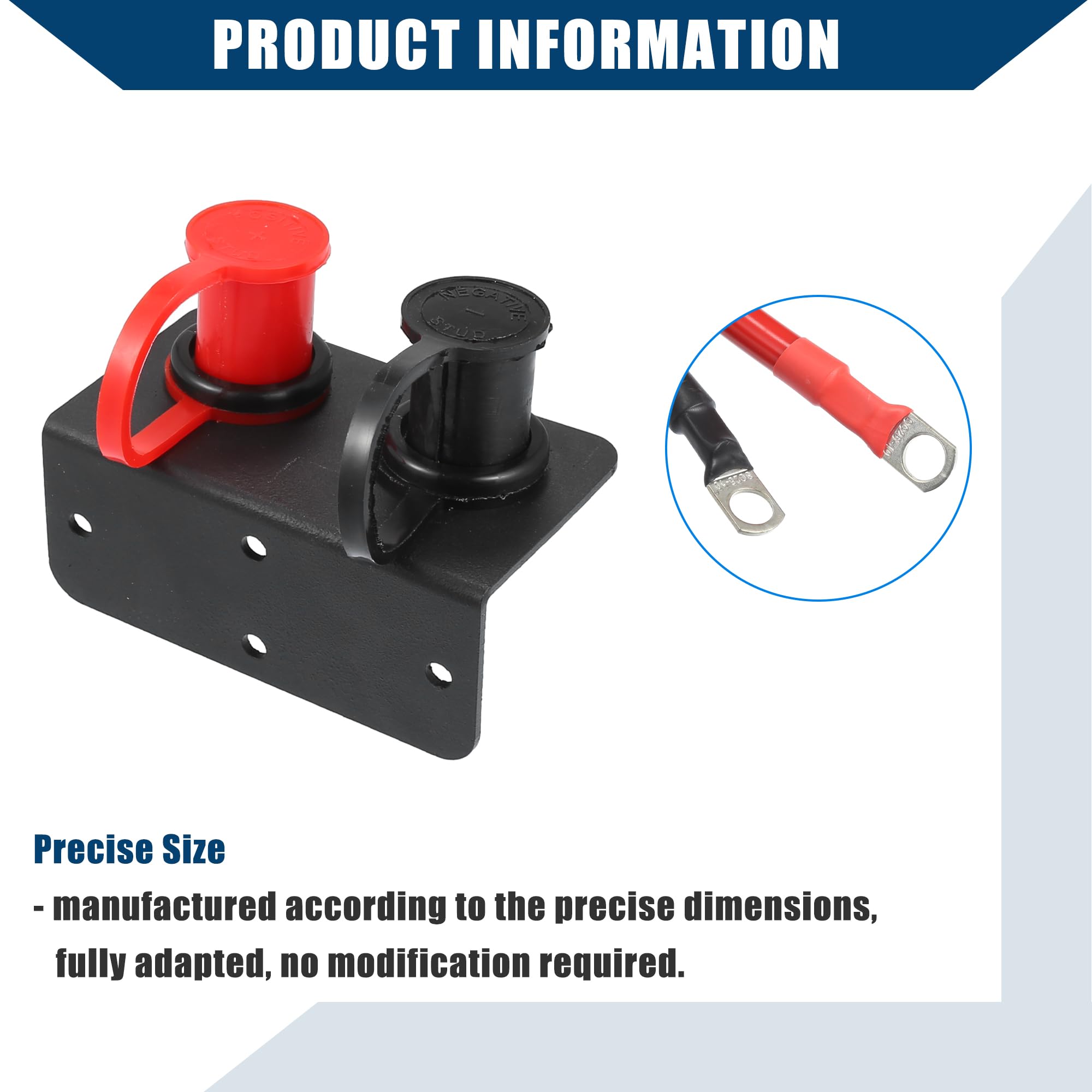 Morsetto Per Batteria Con Staffa 1 Set Per Auto Resistente | Colori: Nero, Rosso, Argento, Oro. Materiale: Gomma, Plastica, Metallo. Dimensioni: 30Mm. Adatto A Pickup, Suv, Camper.