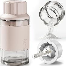 GAONLY Ceramic Core Small Pill Crusher Fine Powder Manual Pill Grinder for Elderly & Pets, Free Twist-to-Grinder for Arthritic Hands, Crushes Meds/Vitamins to Fine Powder Pink