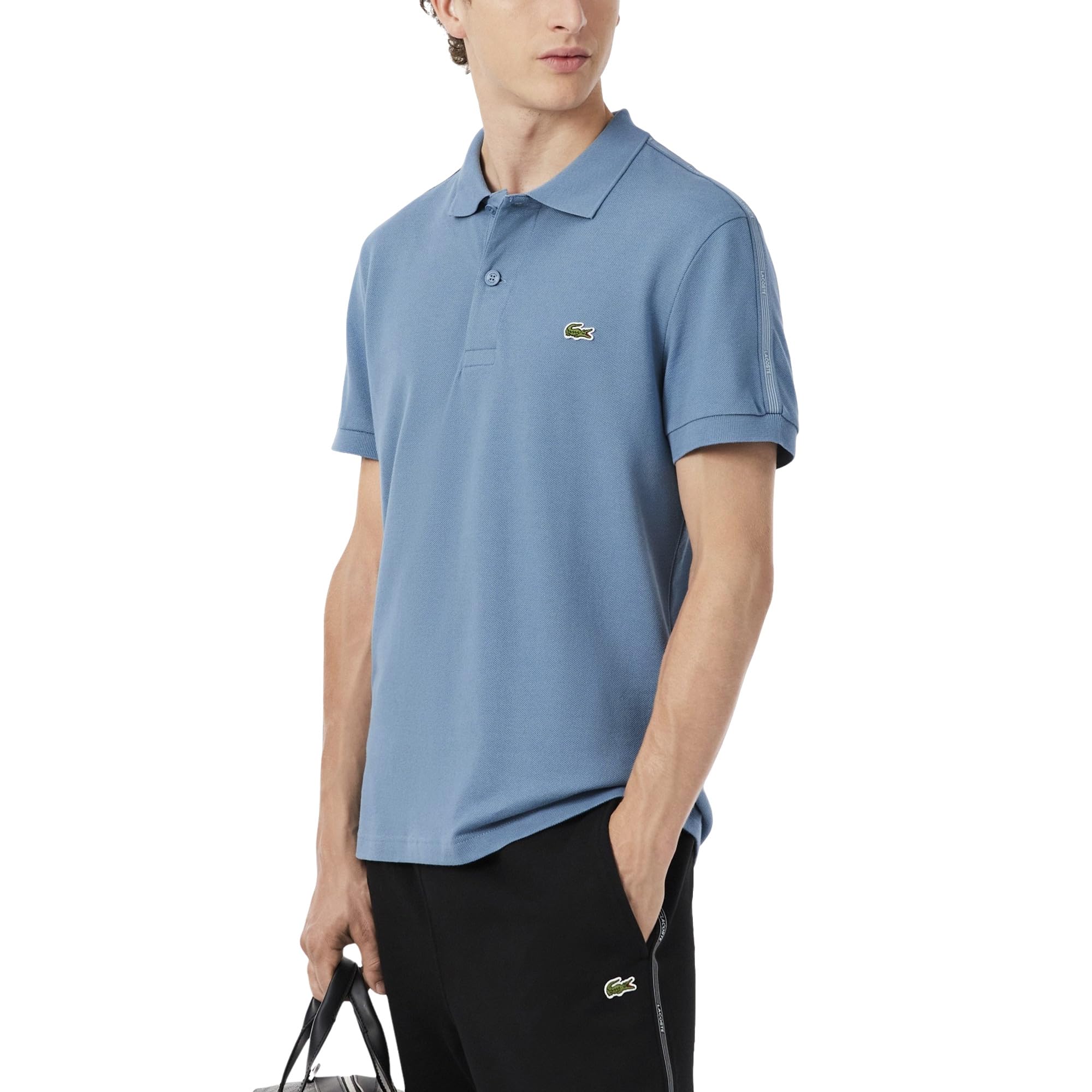 Men's Regular Fit Logo Stripe Polo Shirt