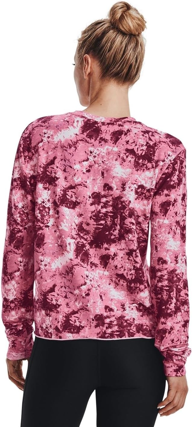 Under Armour - Womens Rival Terry Print Crew Long-Sleeve T-Shirt