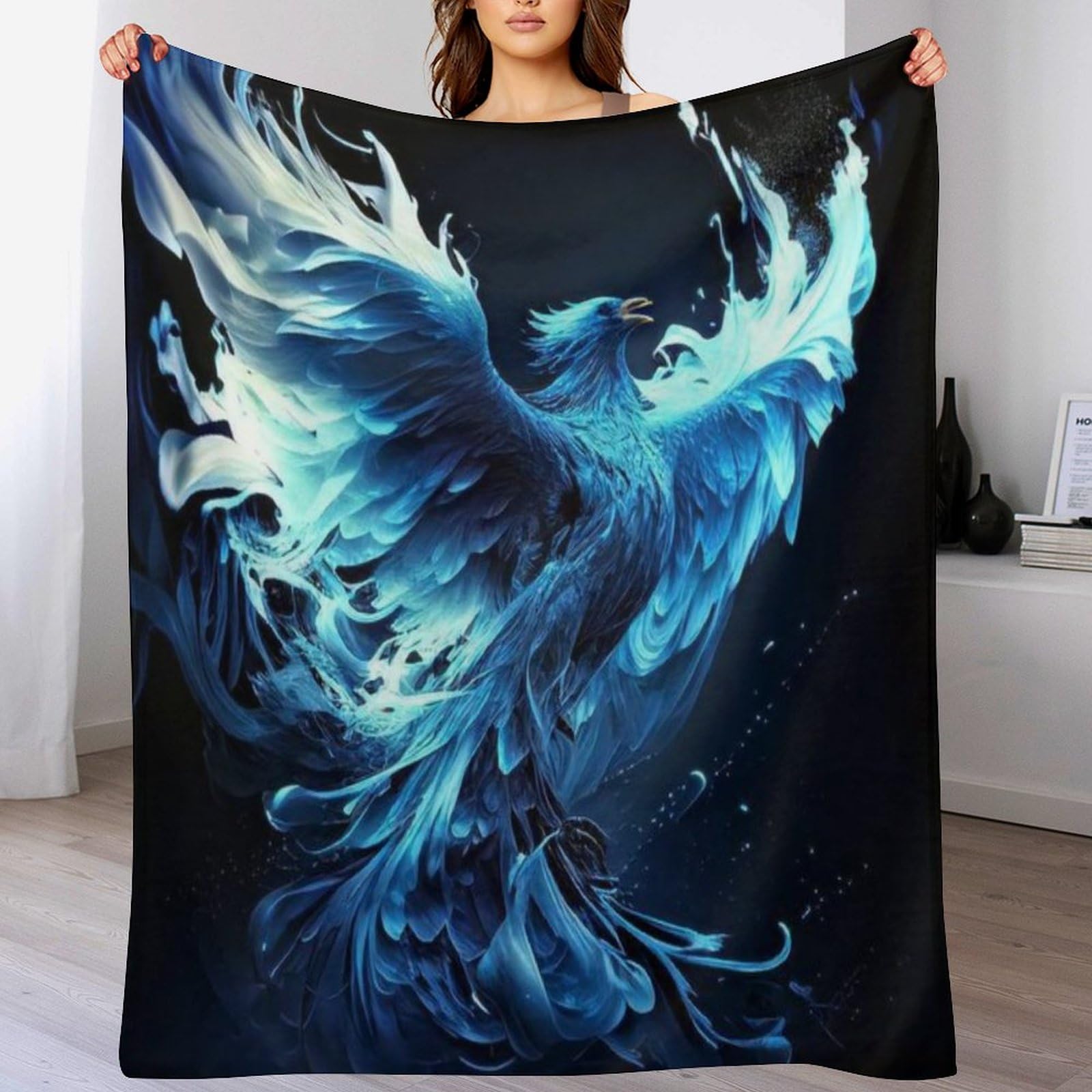 Couverture 3D Phénix au toucher flanelle premium 130x180cm