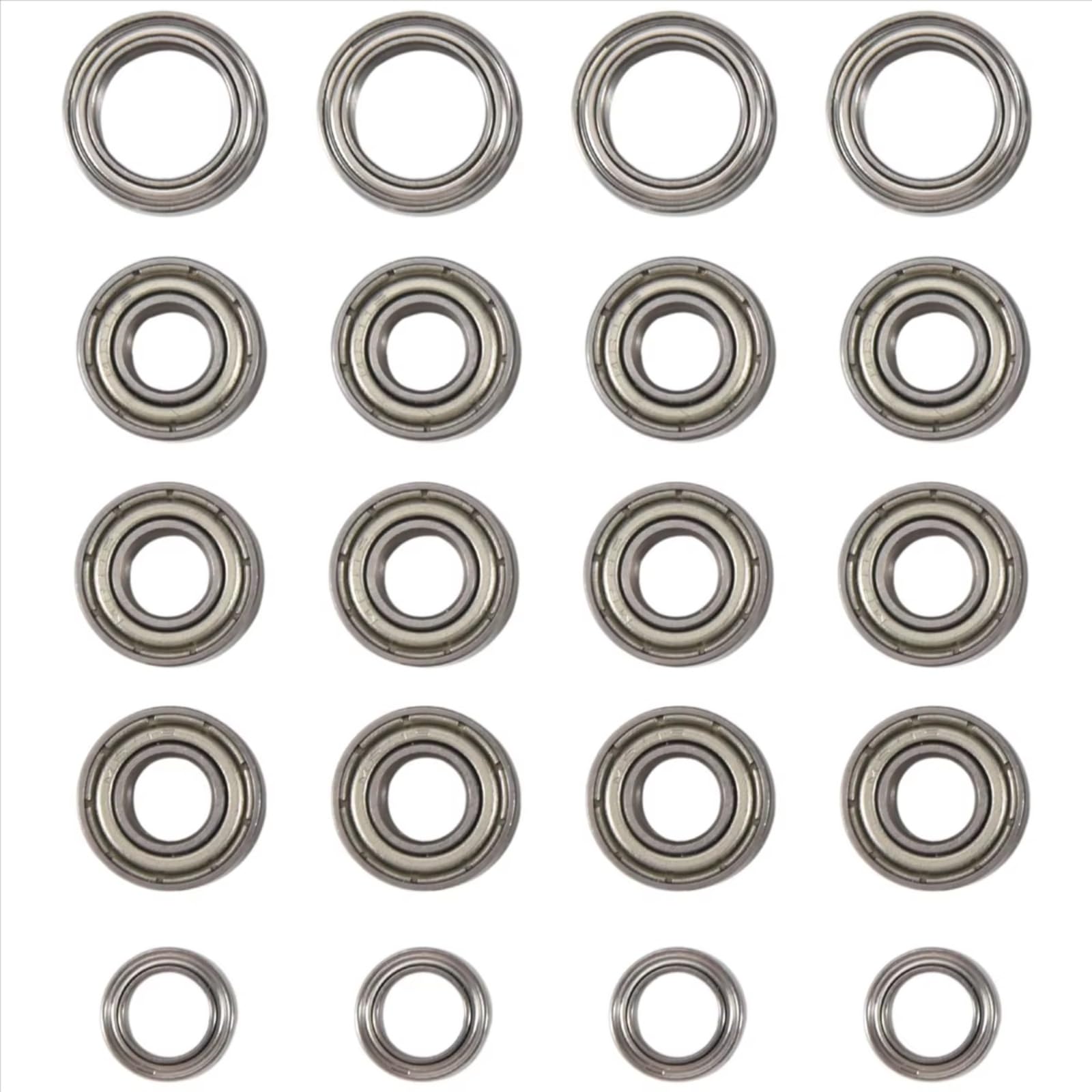 Rodamientos Mejoras RC Para TT01 Para TT-01 TT01D TT01E TT01R DF02 1/10 Kit 20 Rodamientos Bolas Piezas Mejora Coche RC Accesorio Modelo Reparación Ensamblaje