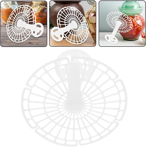 Miniatura 3 de BESTonZON Fermentaciones Peso Plástico Pickle Press Plate 5.9 in Pickling Jar Press Tool Chucrut Kimchi Vegetales Conservas Suministros con mango