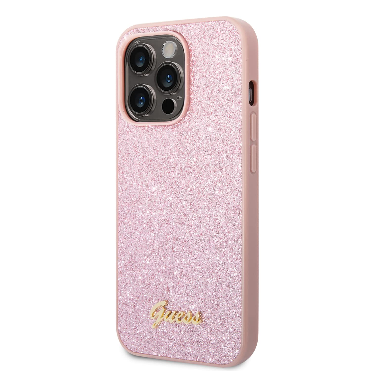 Guess GUHCP14XHGGSHP - Carcasa rígida para iPhone 14 Pro MAX 6, 7", Color Rosa y Negro