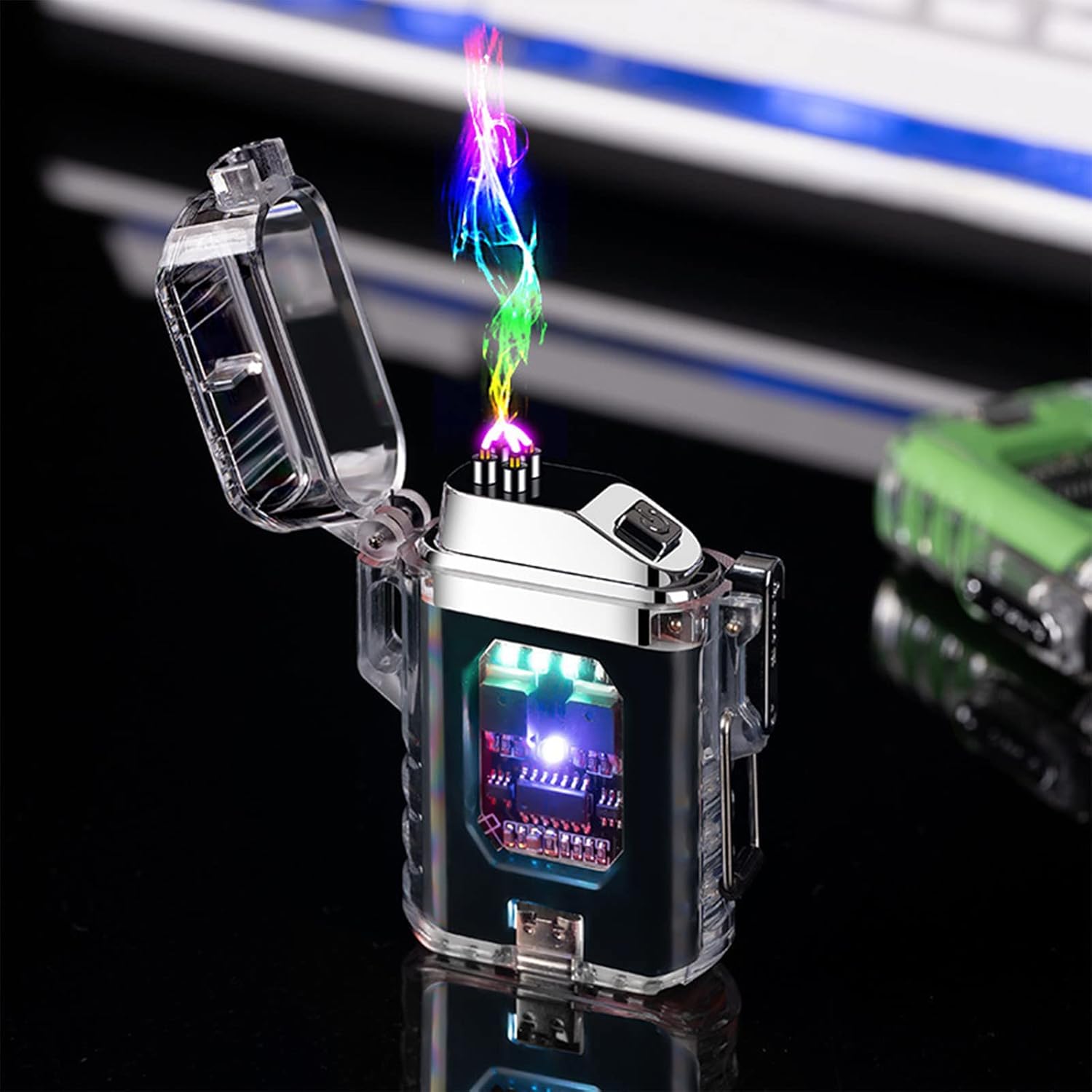 Lighter USB Rechargeable, Electric Cool Lighters Windproof Flameless Plasma, Lighter