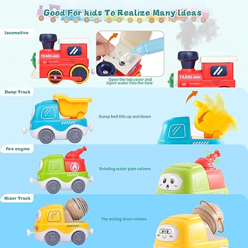 Miniatura 5 de Juego de tren navideño con luces, sonidos y efectos de vapor, juguete navideño para niños