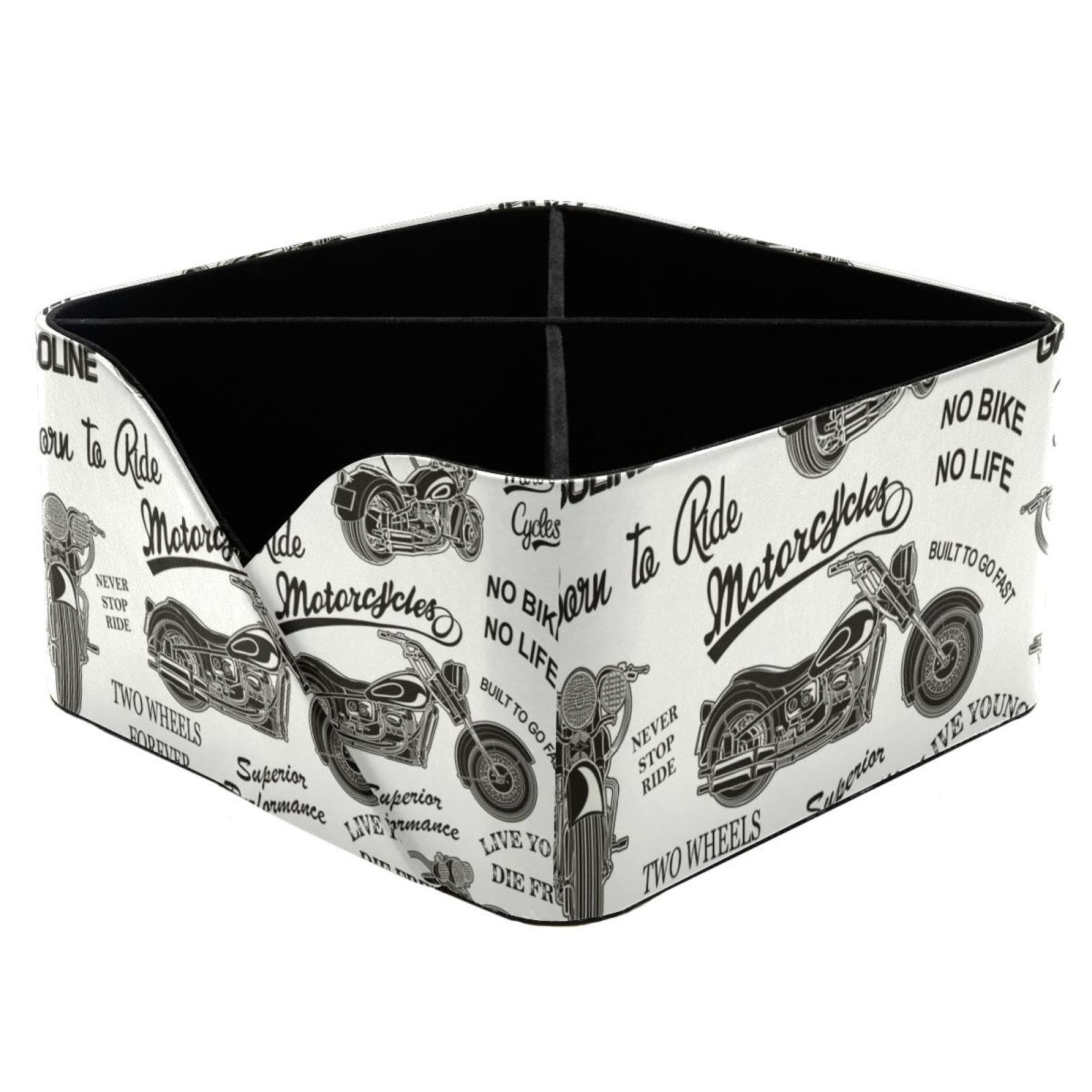 Organiseur de bureau vintage moto noir à 4 compartiments pour stylos