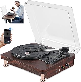 Nauerz 30 * 26 * 11 cm leitor de discos de vinil com alto-falantes