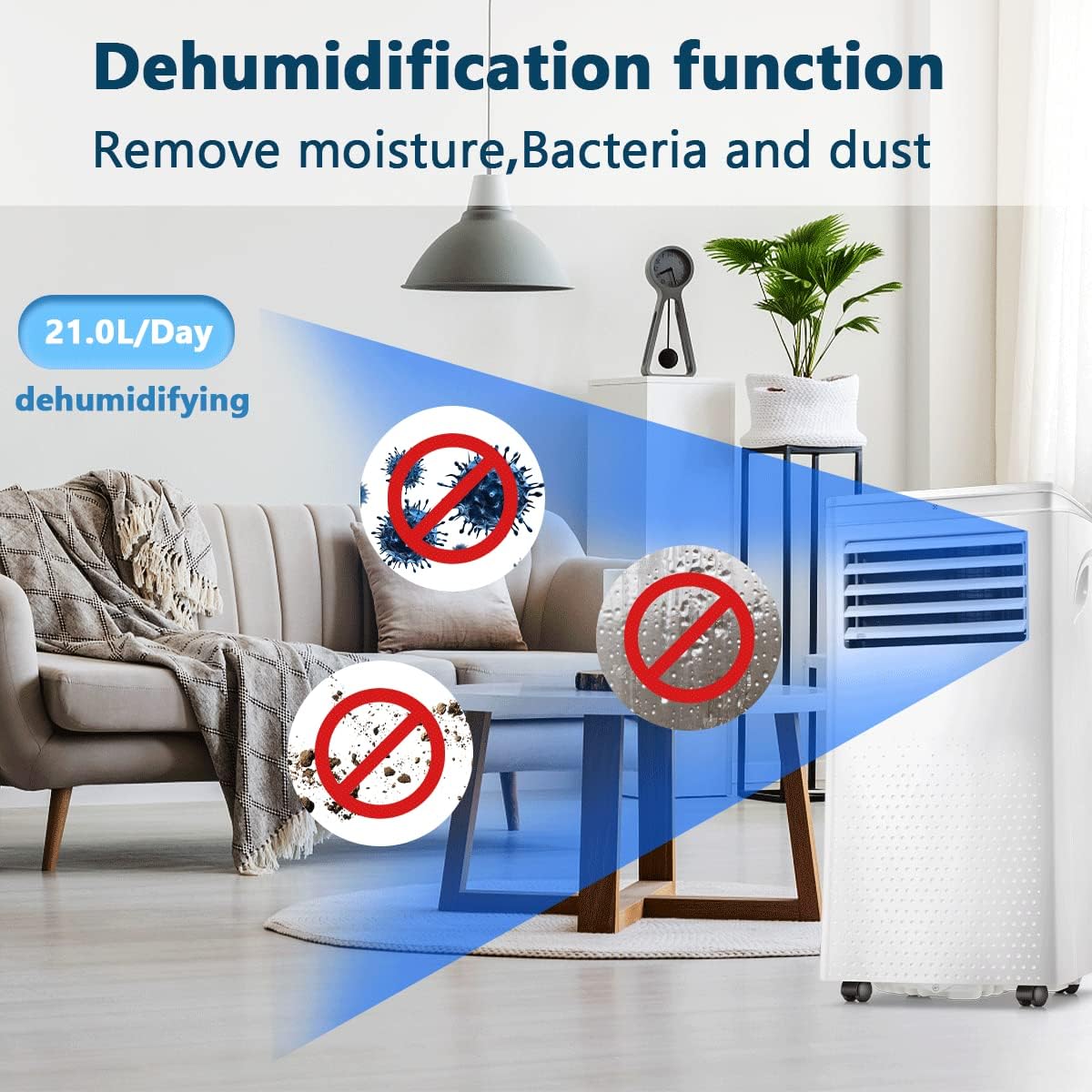 Joy Pebble 8000 BTU Portable Air Conditioner for Small Room - 3-in-1 AC ...