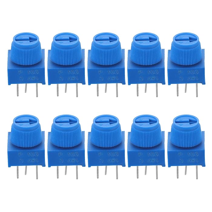 Buy Balacoo 10 Pcs 10K Ohm Breadboard Trim Potentiometer with Knob 3Pin