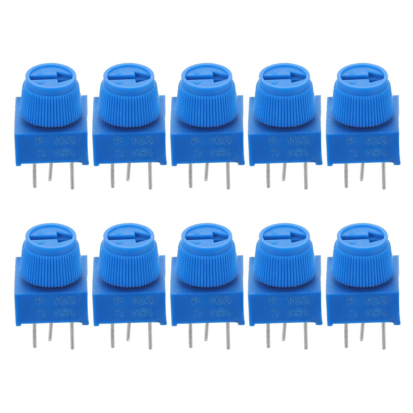 Buy Balacoo 10 Pcs 10K Ohm Breadboard Trim Potentiometer with Knob 3Pin