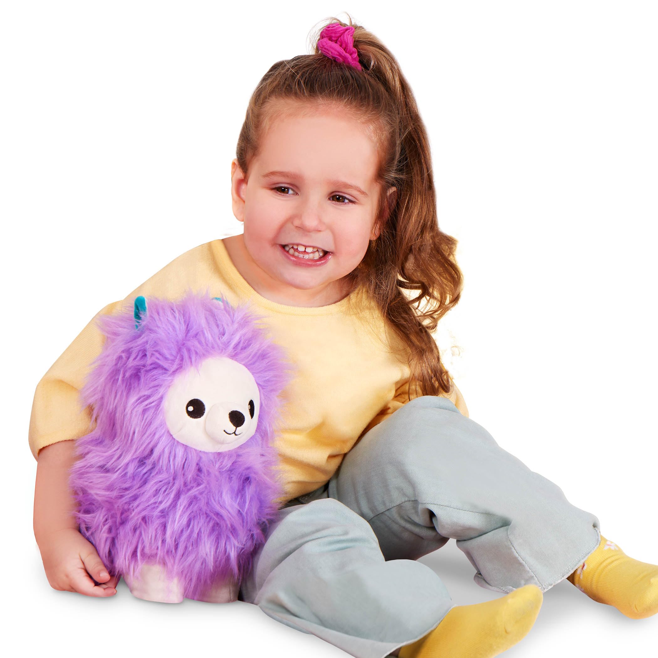 B. toys  Fluffy Plush Llama  Stuffed Animal Soft & Colorful Toy for Baby, Toddler, Kids  Fluffy Funkies  Lola Llama  0+ Months
