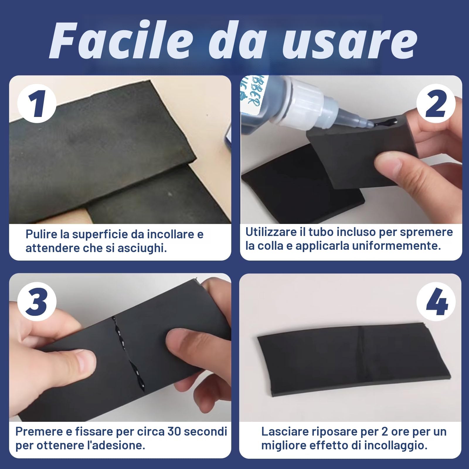 25 g di Colla in Gomma Extra Forte, Impermeabile per Pneumatici, Cinture, Stivali, Lavori di Bricolage