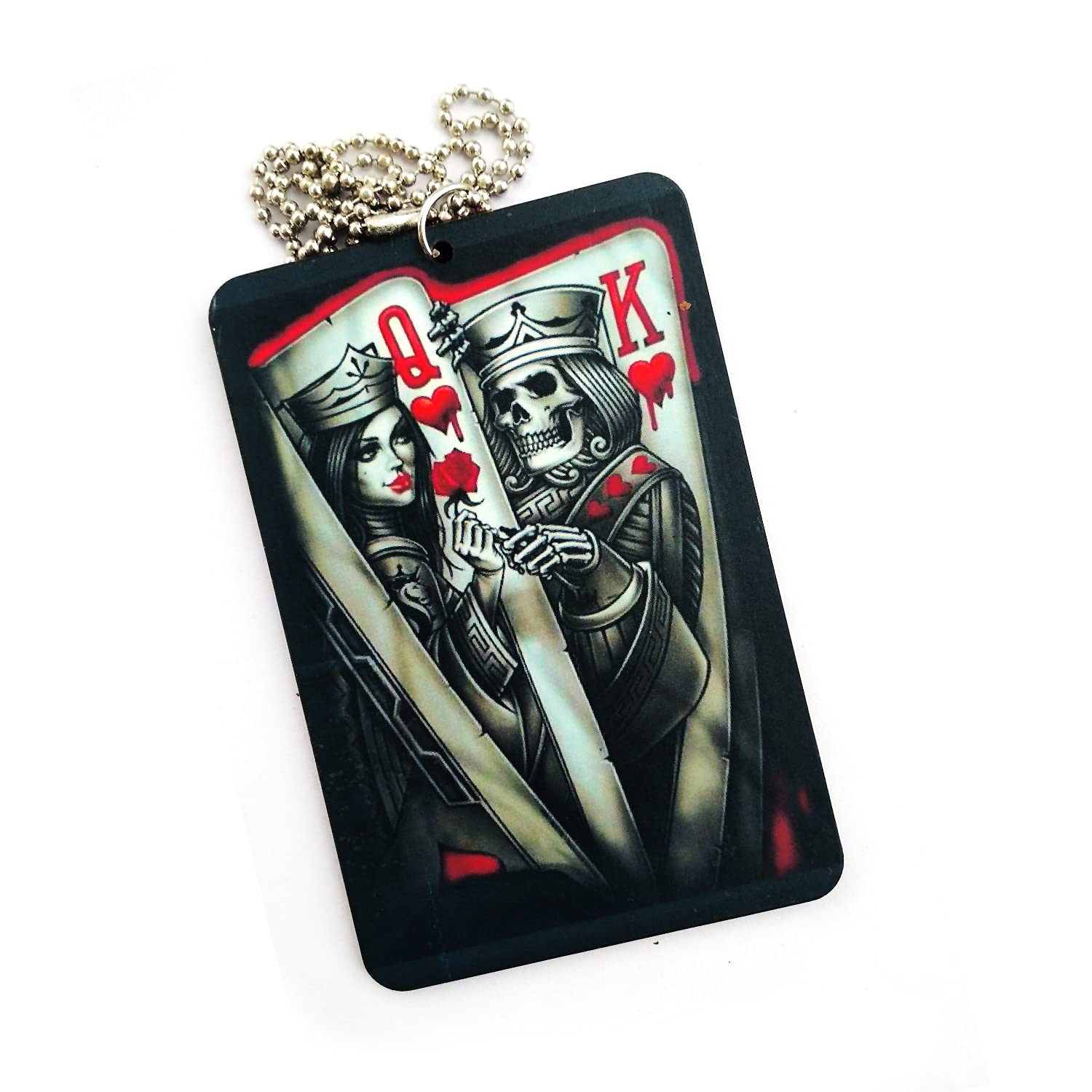 PrintjasPrintjas Skull King Car Hanging Acrylic Double for Rear View Mirror Decoration of Car Decor