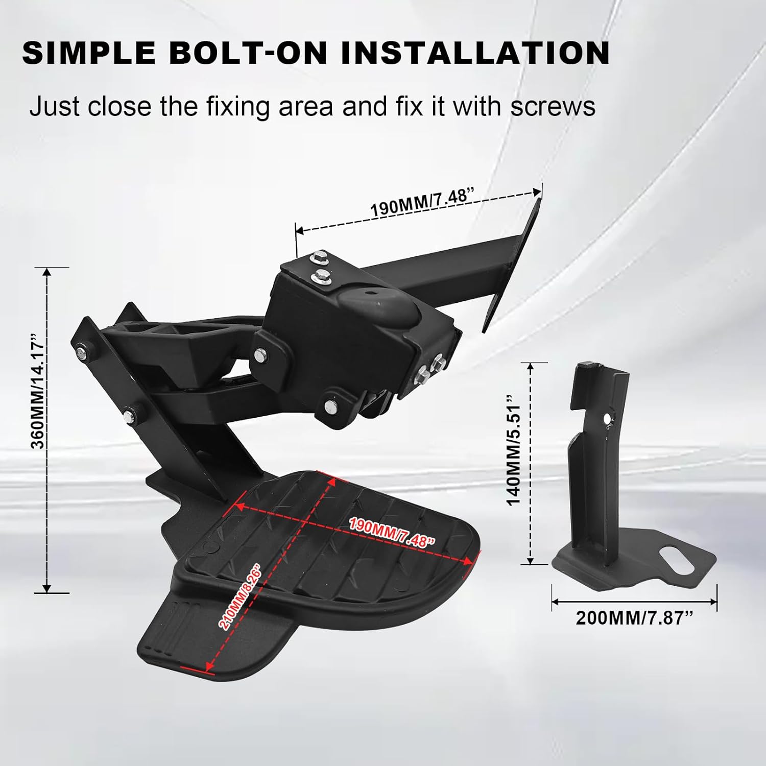 Rear Bed Step Compatible with Dodge Ram 2500 3500# 2019 2020 2021 2022 2023 2024 Retractable Bumper Tailgate Step 82215842AH AD 82215842AE AC No-Drill Truck Tailgate Bed Step