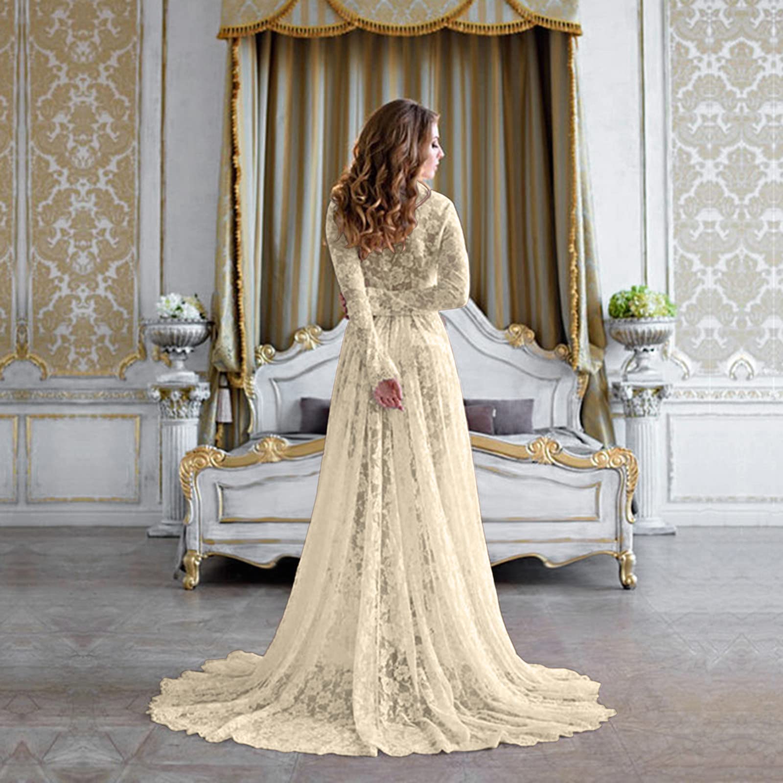 Robe Shooting Grossesse Robe Maternité Femmes Enceintes Manches Courtes Unie Séance Photo Accessoires Grossesse