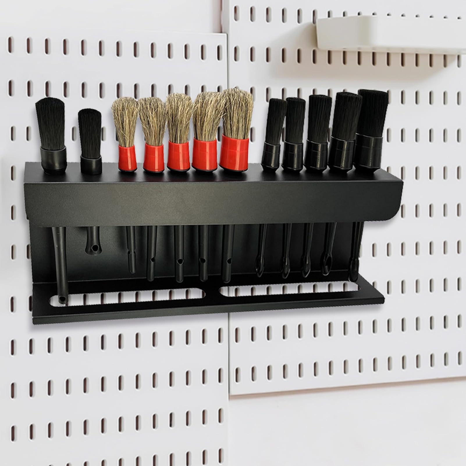 SOLUSTRE Soporte De Almacenamiento De Botellas De Spray y Organizador De Cepillos Estante Pared para De Limpieza De Coches Soporte para Cepillos De Detalle y Accesorios De Lavado
