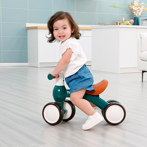 Miniatura 5 de Trimate Bicicleta de equilibrio Baby Walker, rojo vino, juguete perfecto para niños de 1 año, con 4 ruedas, ideal para niños y niñas (12-24 meses)