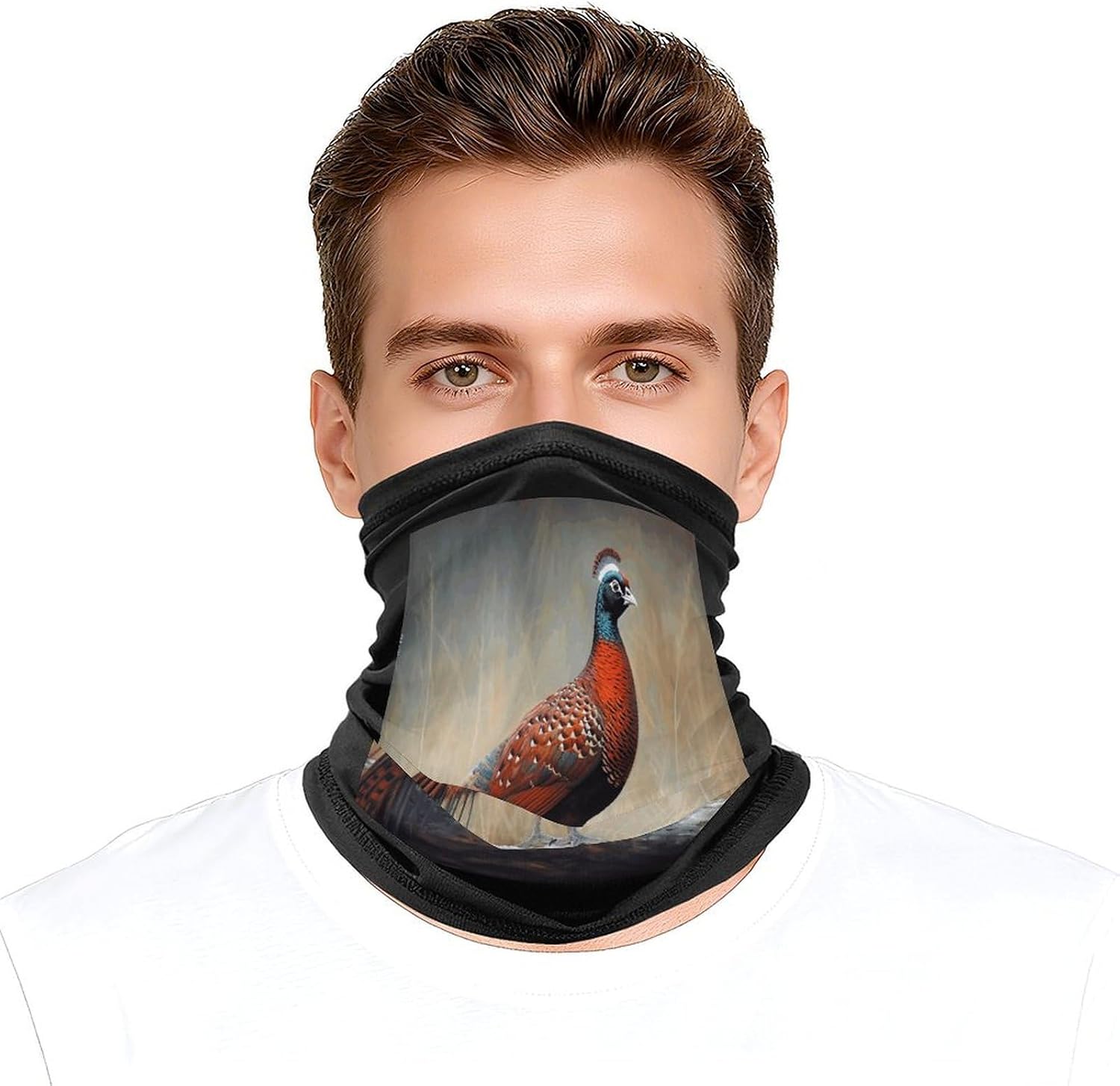 Red Pheasant Face Mask for Men Women,Neck Gaiter Sunscreen Breathable,Face Cover for Skiing Fishing Hiking Cycling