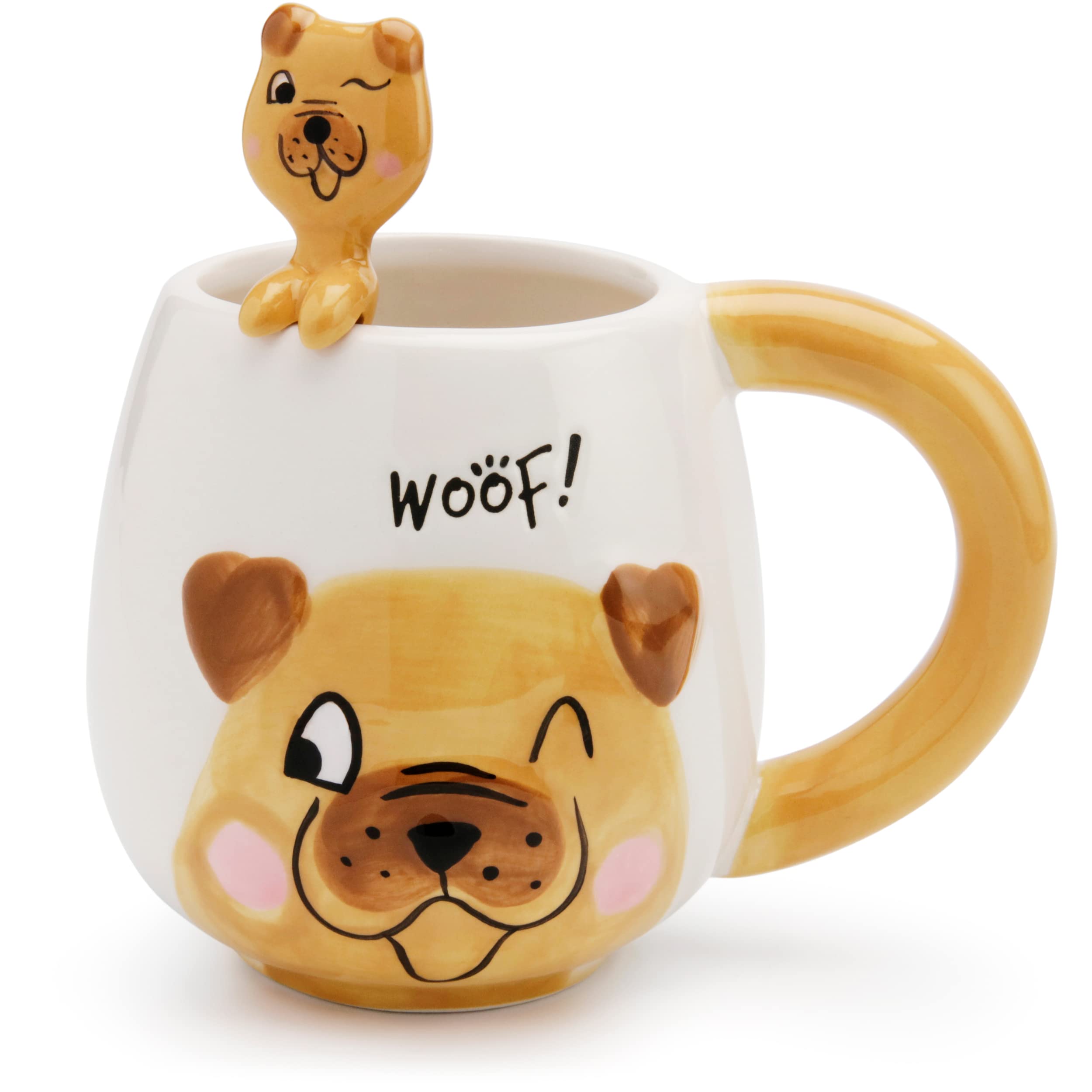 Mousehouse Gifts - Dog Mug and Spoon Set, Novelty Animal Mugs for Children