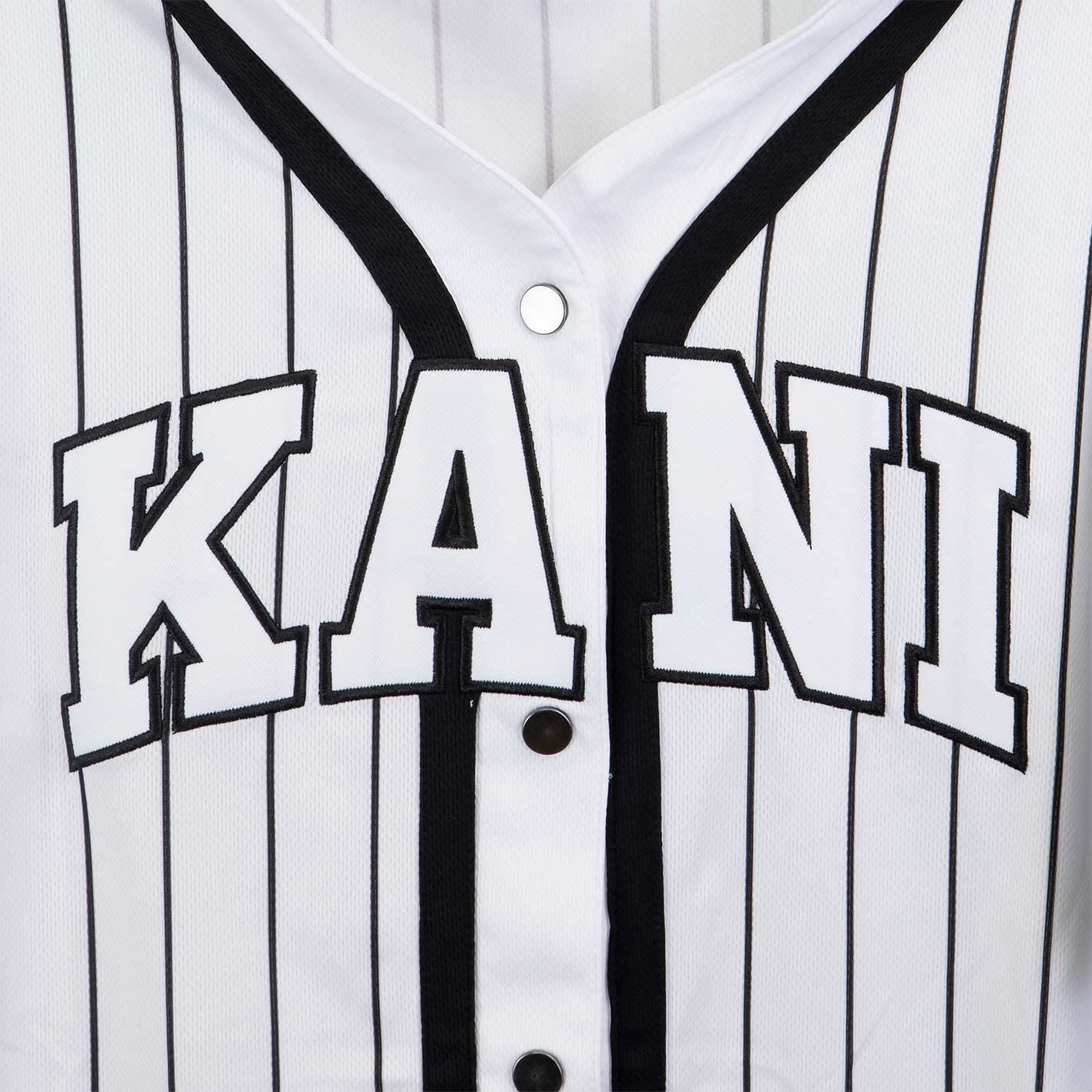 Karl Kani Maillot de baseball Serif Pinstripe en jersey