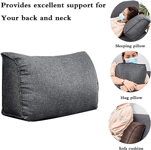 Miniatura 5 de Almohada de apoyo lumbar para sofá, respaldo grande de espuma dura, almohada de cabecera de cuña, almohada de lectura para dormitorio, soporte de