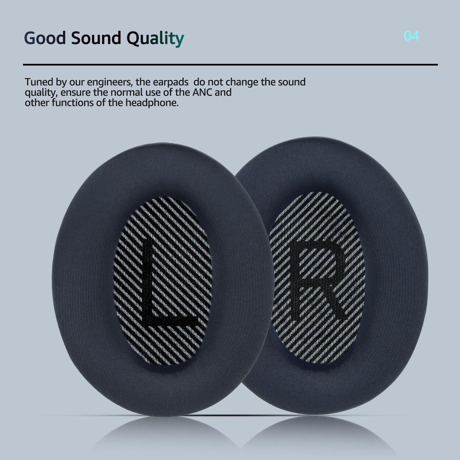 Cuscinetti Auricolari Di Ricambio Per Bose QC35/QC35 II - In Pelle Morbida, Con Rete Antipolvere - Foto 5