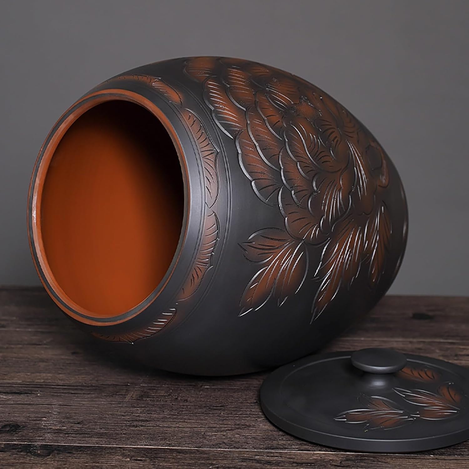 Ceramiczny kosz do przechowywania ryżu o dużej pojemności z pokrywką, dozownik ziarna na mąkę, cukier, wypieki, kuchenny pojemnik na żywność, mieści 25 kg