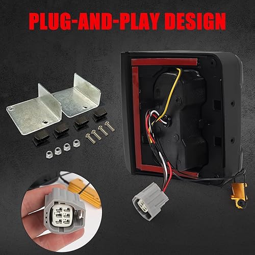 Miniatura 4 de Luces traseras LED para Jeep Wrangler JK JKU 2007-2018, [aprobado por DOT] [lente ahumada] [Plug n Play] Accesorios