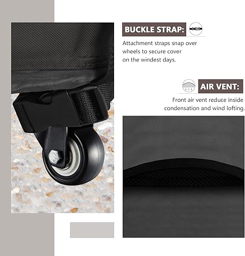 Miniatura 5 de ULTCOVER Cubierta impermeable para parrilla de 48 pulgadas, cubierta resistente para barbacoa de 2 a 3 quemadores, parrilla de gas al aire libre