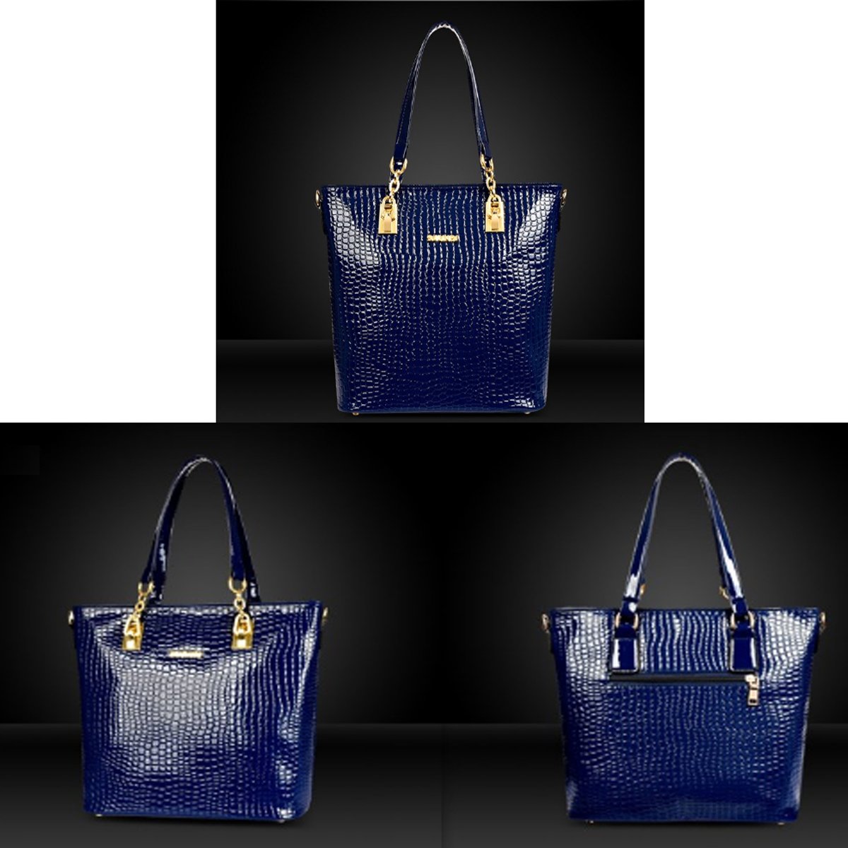 Damski 6-częściowy zestaw z torebką crossbody i portfelami ze skóry PU, torba na ramię, torba na zakupy, torba na ramię, portfel, kopertówki