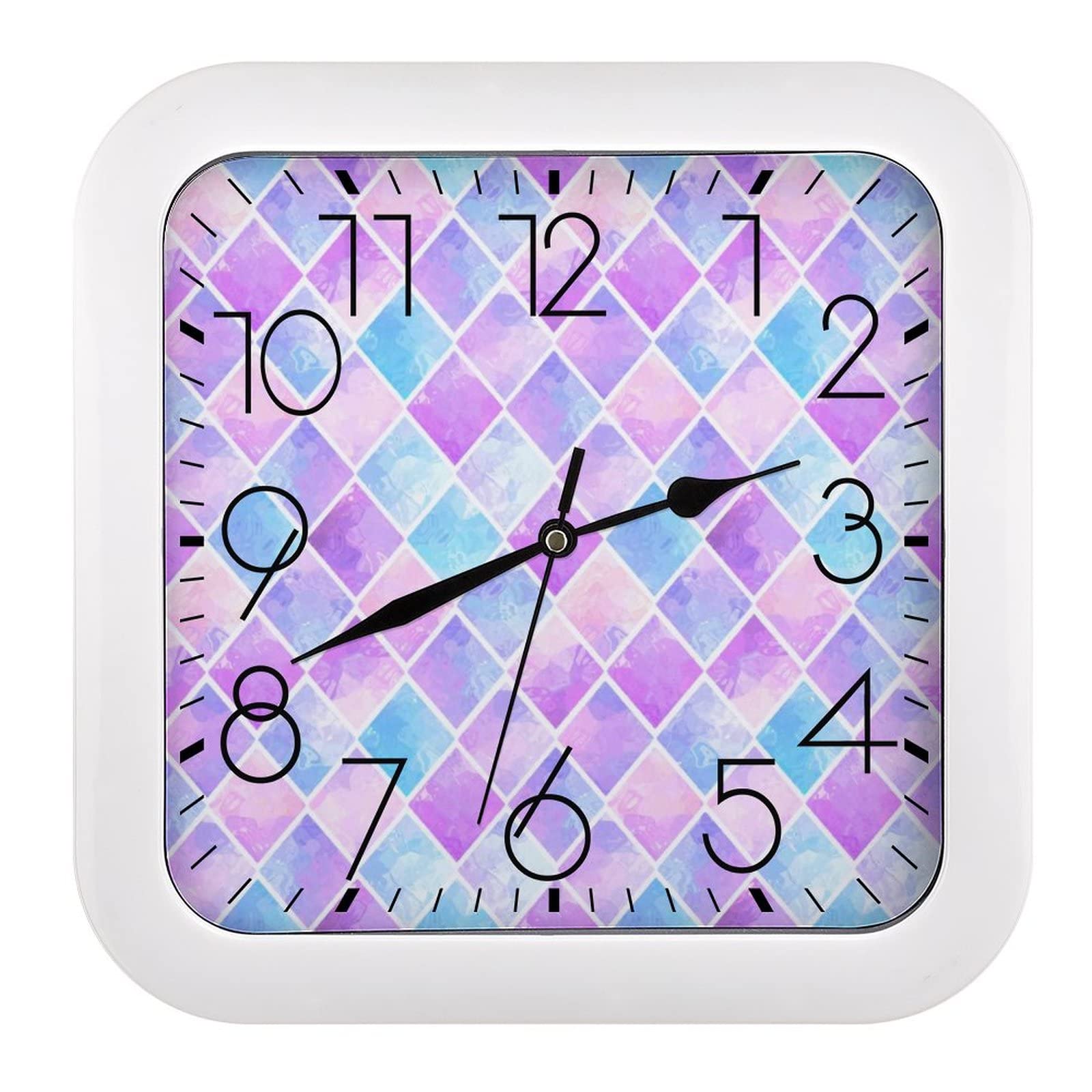 Horloge murale carrée rose pour cuisine et salon décorez votre intérieur avec de grands chiffres