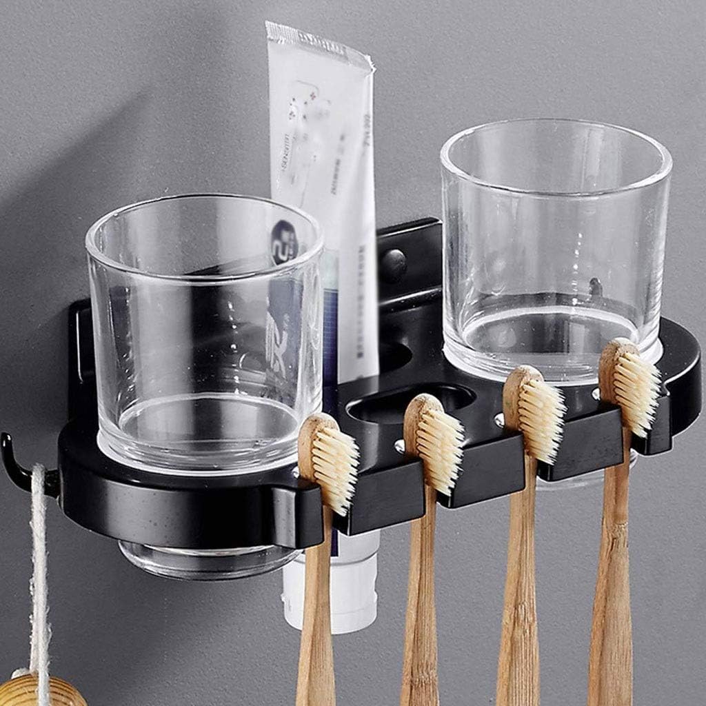 Toothbrush Cup Holder - Bathroom Toothbrush Holder Wall-Mounted Toothbrush Cup Storage