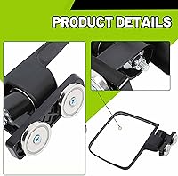 Vista 5 de KUAFU Espejos magnéticos universales para tractor, compatibles con Kubota John Deere, cortacésped de giro cero, espejos laterales traseros negros, 2