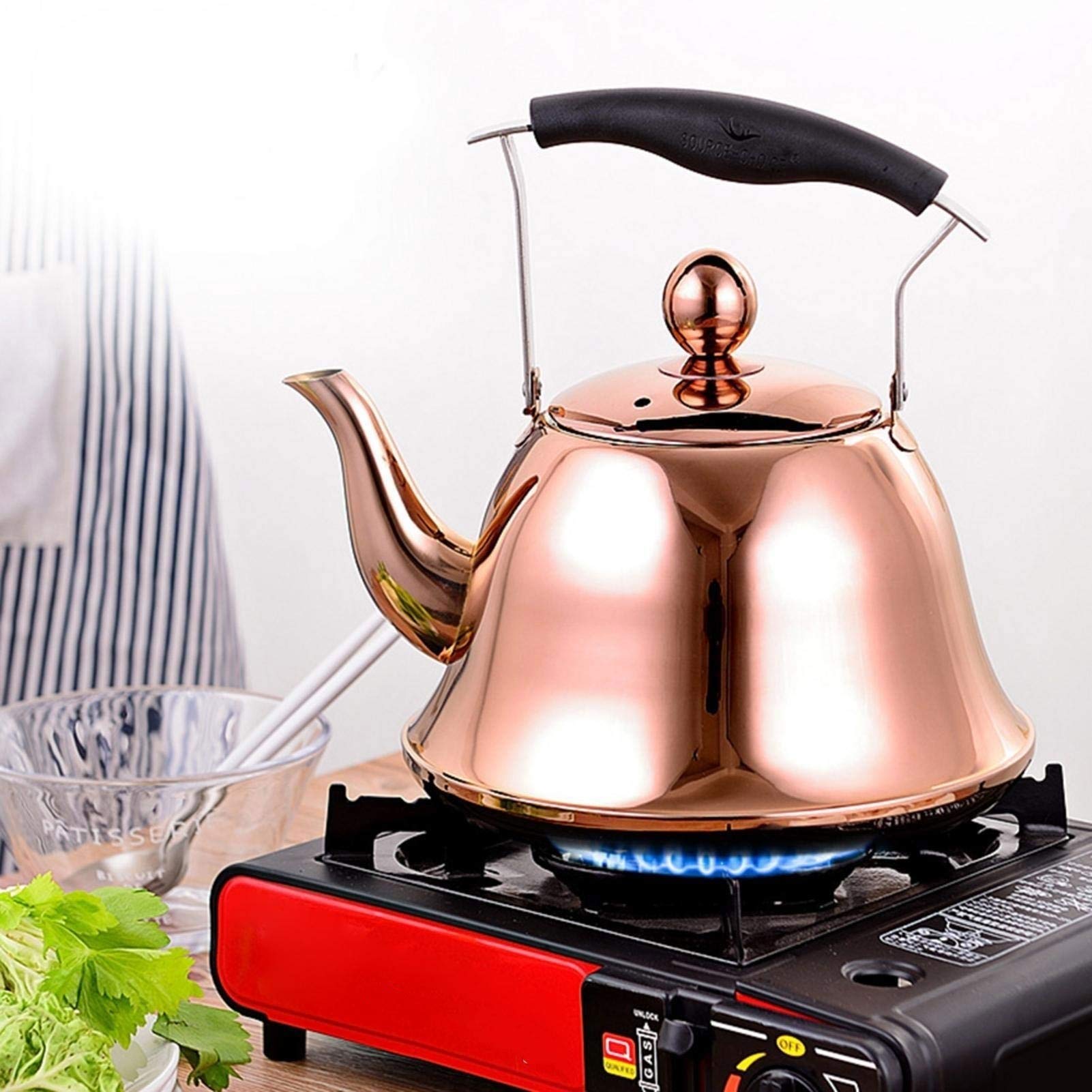 hervidor esmaltado, Acero inoxidable de 2 litros adecuado for hervir agua y té en