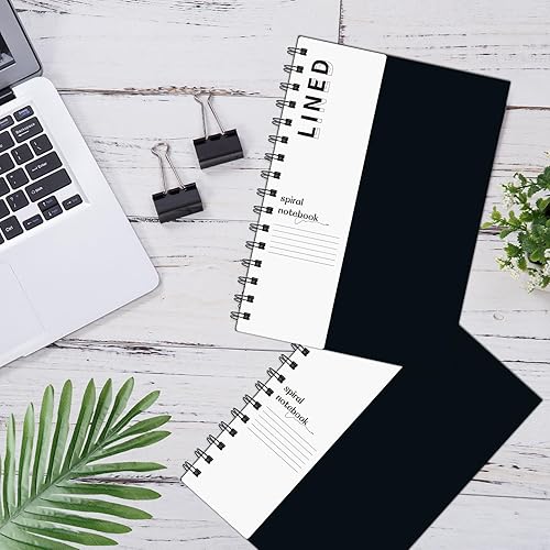 Miniatura 8 de Cuaderno rayado en espiral de 8.5 x 5.7 pulgadas, paquete de 4 cuadernos rayados A5 de 0.276 in, cuaderno de tapa dura con rayas universitarias, 120