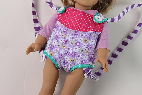 Miniatura 5 de Portabebés frontal pequeño de retazos para muñecas, se adapta a muñecas American Girl de 18 pulgadas